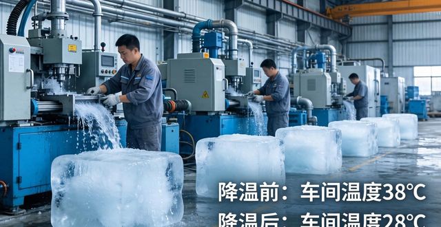南昌厂房物理降温冰块 夏天车间降温实拍效果对比